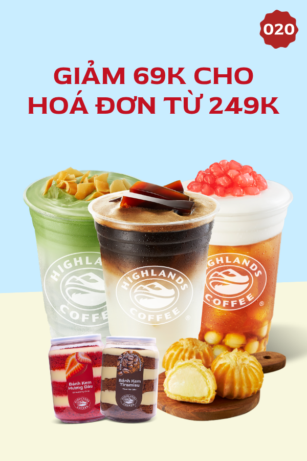 Highlands Coffee - GIẢM 20K CHO DÒNG TRÀ THẠCH VÀ FREEZE